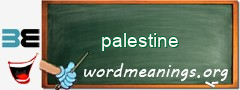 WordMeaning blackboard for palestine